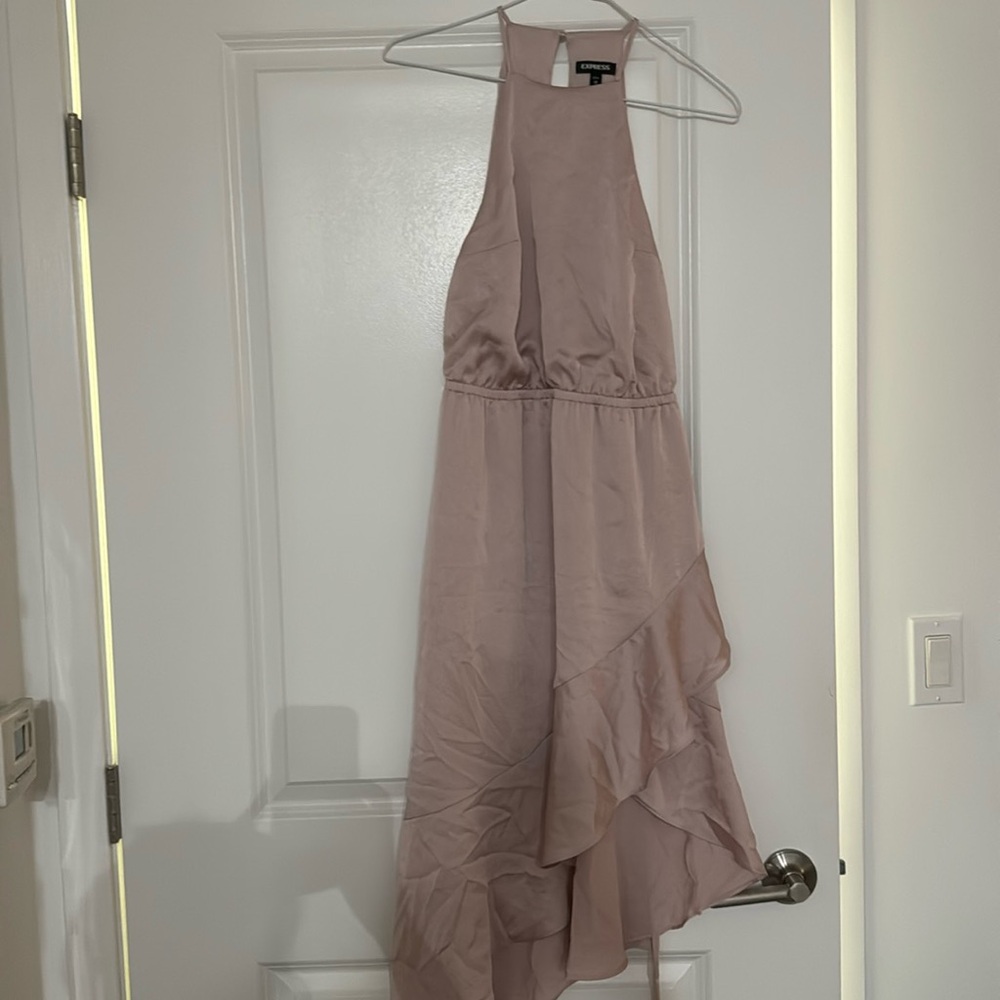 Pink asymmetrical dress